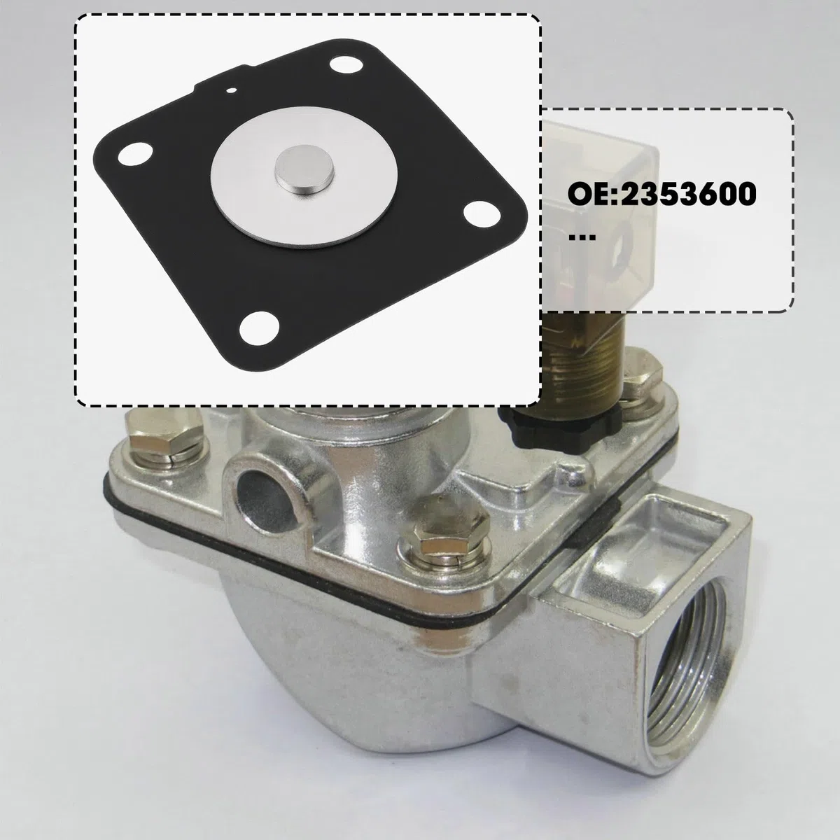 1 Set Kit de Reparación de Diafragma de Repuesto 2353600 Compatible con Goyen K2501 M1183B Válvula de Pulso