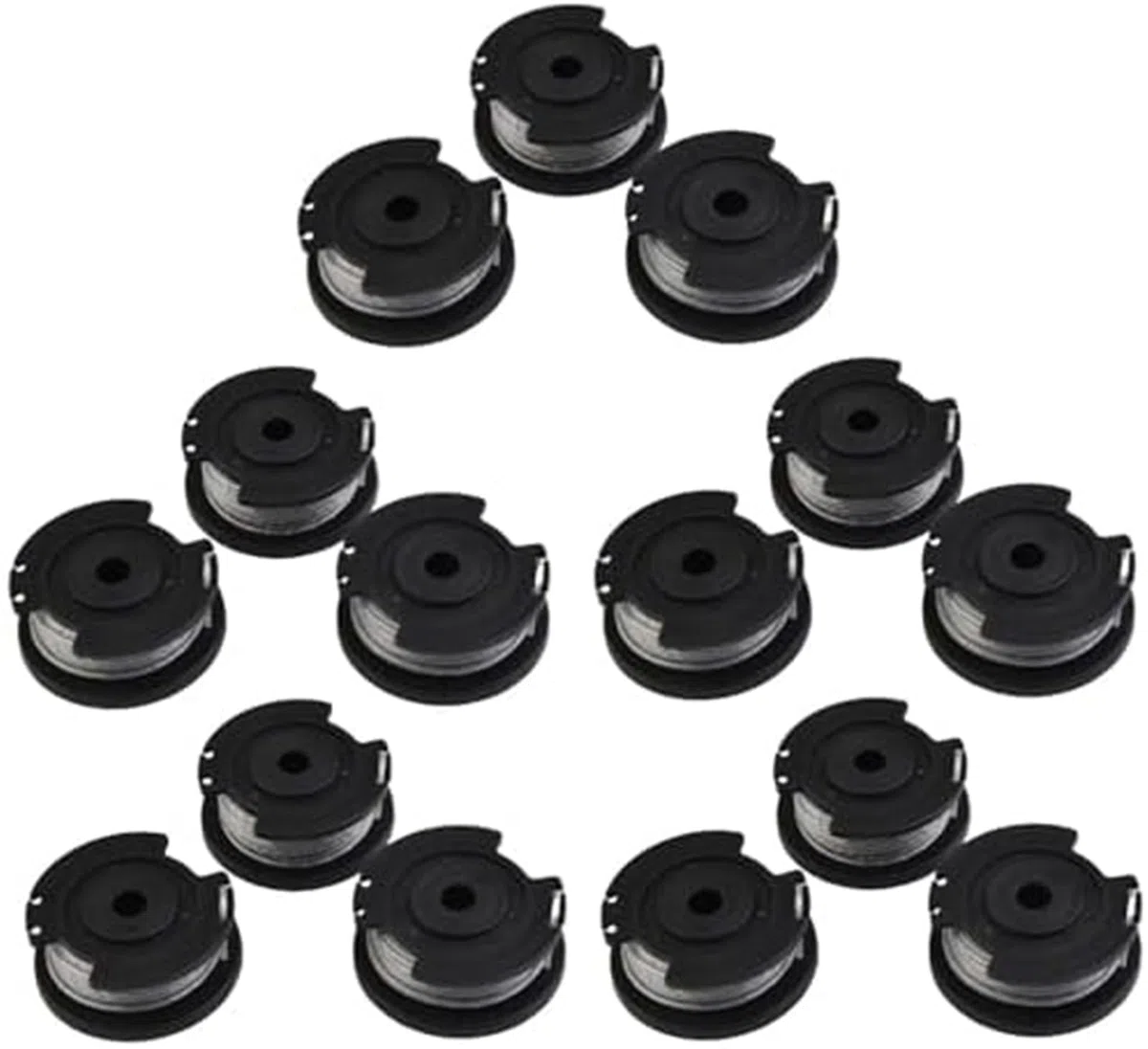 Bobina automática para cortadora de césped Paquete de Carrete 3/9/15, para línea 4M Easygrasscut 18V 23 26 18-230 18-260 1,6(Black 15pcs)