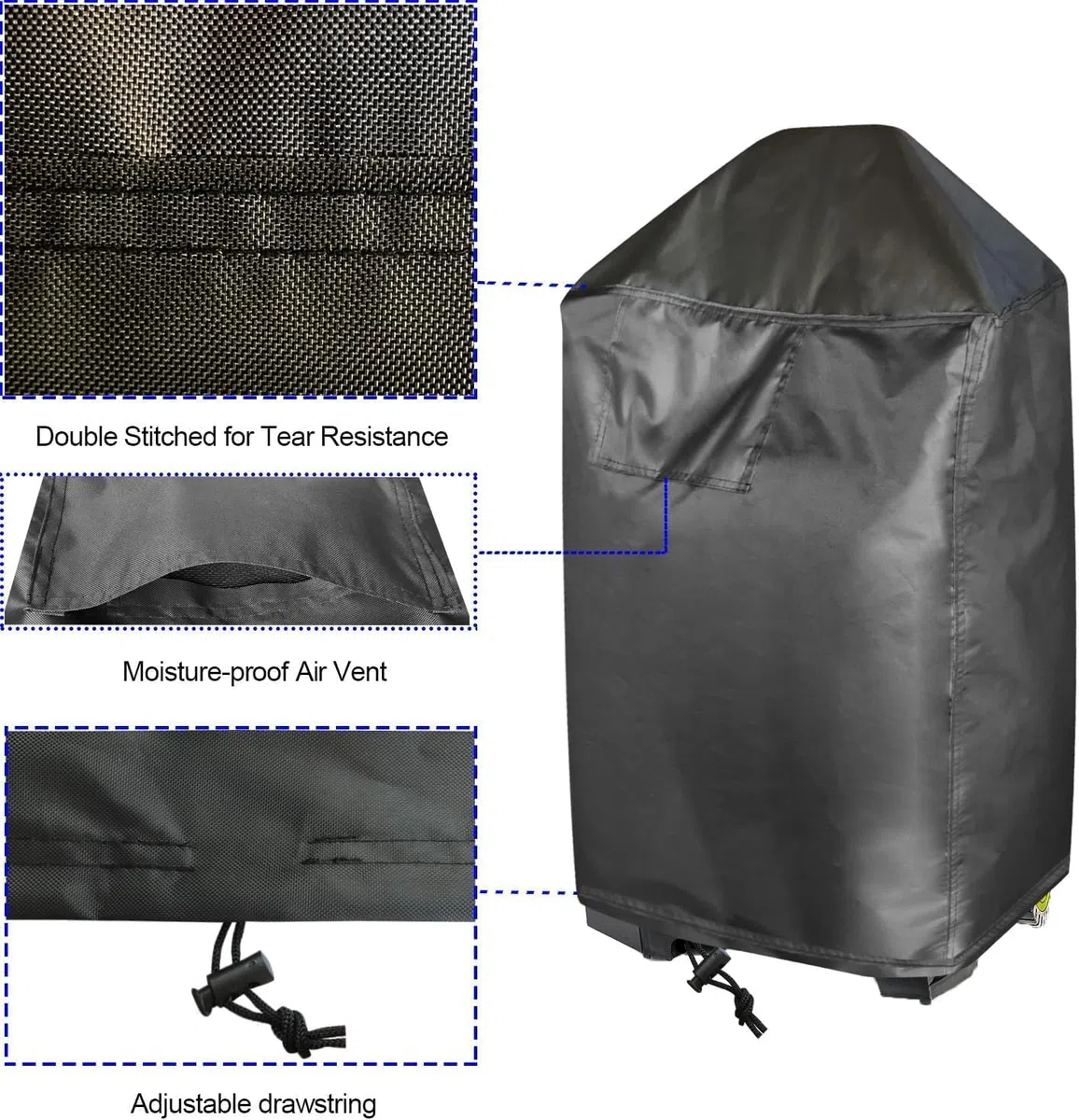 Cubierta para lavadora a presión impermeable y a prueba de polvo para Smart Electric Gas Pressure Washer Machine, funda protectora de exterior para lavadora eléctrica de alta presión (negro)