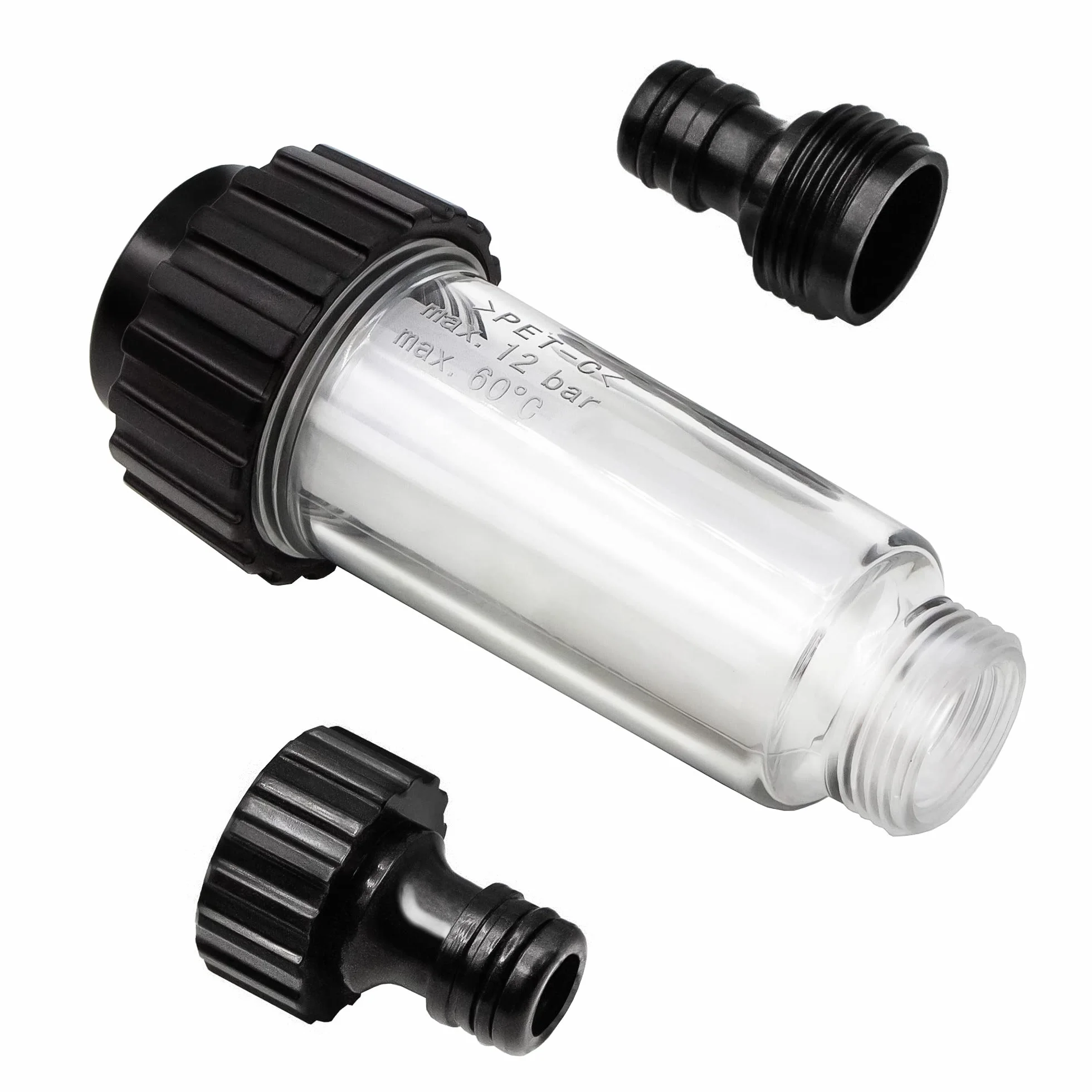 VARIOSAN Filtro de agua con adaptador 15648 de 3/4 pulgadas para hidrolimpiadora, bomba o caravana, compatible con Kärcher 4.730-059.0