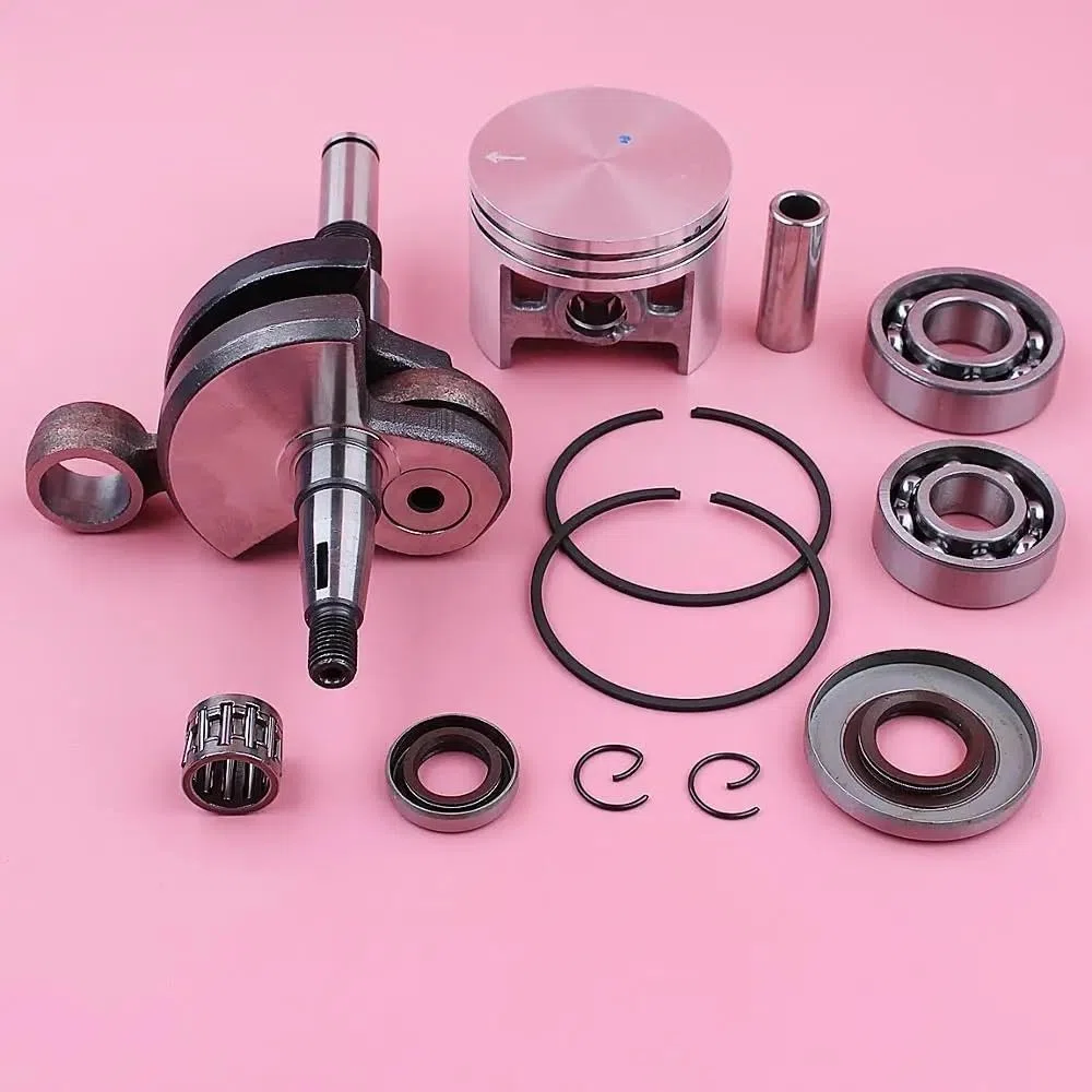Kit de Aceite de cojinete de cigüeñal de Motosierra Compatible y Kit de pistón para MS380 038 Modelos 52 mm