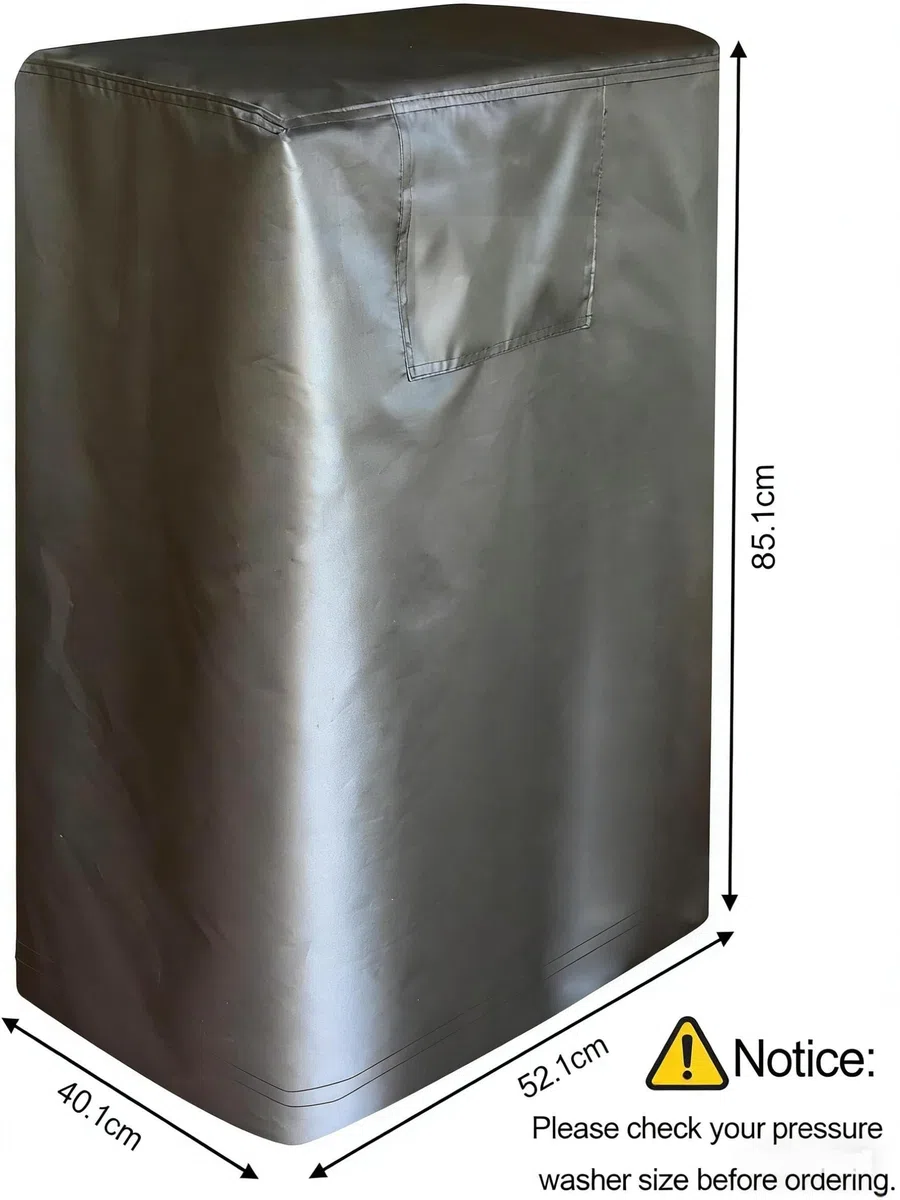 Cubierta para lavadora a presión impermeable y a prueba de polvo para Smart Electric Gas Pressure Washer Machine, funda protectora de exterior para lavadora eléctrica de alta presión (negro)