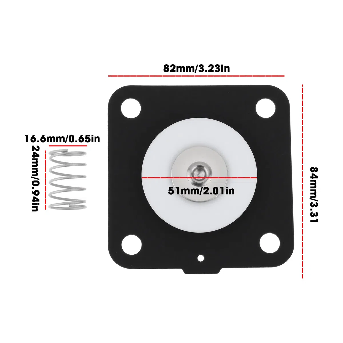 1 Set Kit de Reparación de Diafragma de Repuesto 2353600 Compatible con Goyen K2501 M1183B Válvula de Pulso