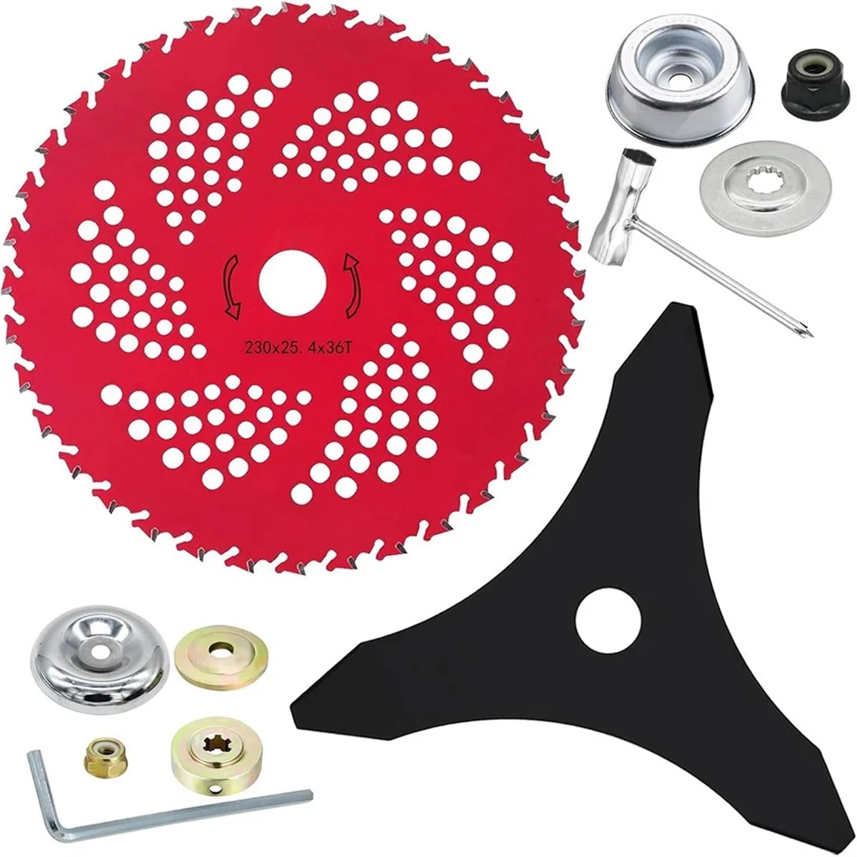 Cuchillas For Desbrozadora con Punta De Carburo 36 Dientes