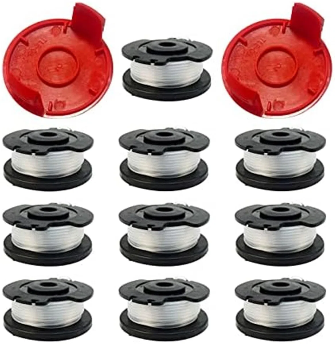 Bobina automática para cortadora de césped Línea de Carrete de Repuesto para Recortadora de Hilo, para Einhell GE-CT 18/28 Li y TC Tle-03 0.06-16 pies(Black 10 2)