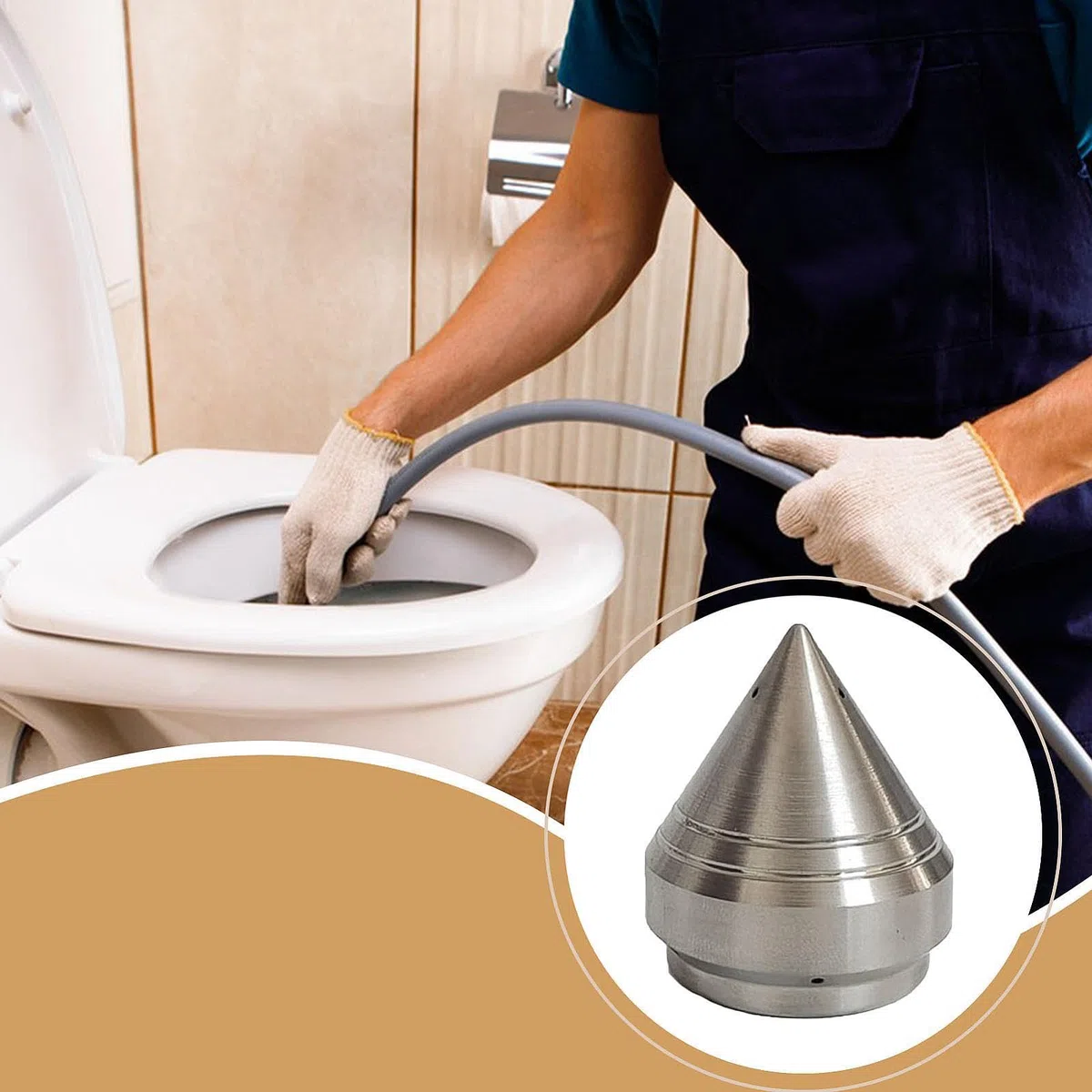 Boquilla de Chorro para Alcantarillado Conector Rápido Herramienta de Limpieza Y Desatascador de Drenaje con Rosca de 1/2 Pulgada Adecuado para, 70L por Minuto