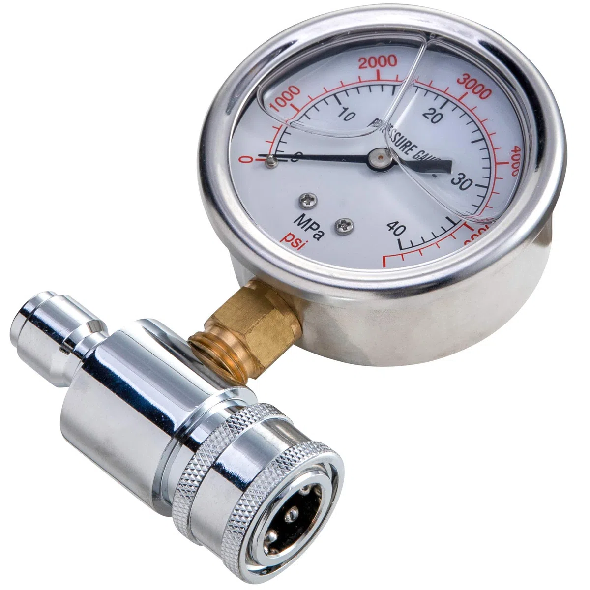 Raincovo Medidor de presión para lavadora, 6000 PSI, conexión rápida de 3/8 pulgadas, medidor de presión para lavadora eléctrica