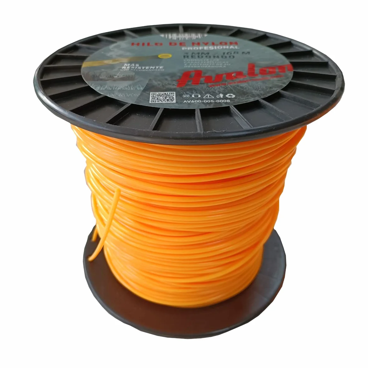Avalon - Hilo Redondo de Nylon Universal para Desbrozadora y Cortacésped (3 mm x 168 m) - Alta Durabilidad y Rendimiento Óptimo en Las tareas de desbroce