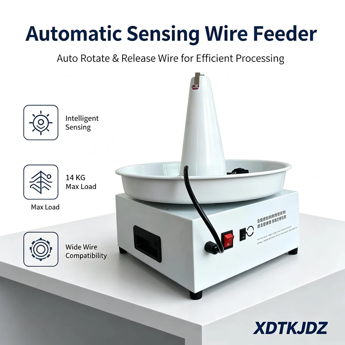 Máquina De Alimentación De Alambre Totalmente Automática, Bastidor De Desenrollado por Inducción Automático, Capacidad De Carga De 14 Kg, para Bobinado De Alambre Y Cable Electrónico