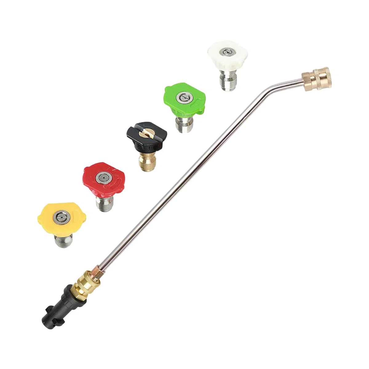 Varita de extensión para lavadora a presión, lanza de pulverización en ángulo de 90 grados/30 grados para Karcher K2 K3 K4 K5 K6 K7, con 5 boquillas de pulverización (30 grados)