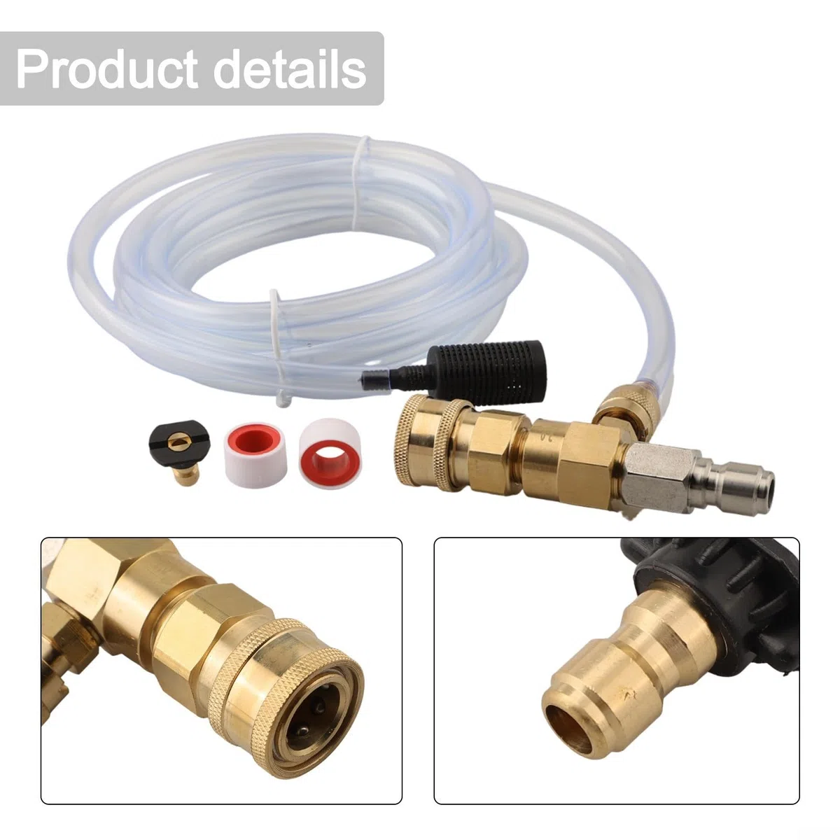 Inyector de jabón descendente de 4000 PSI para lavadoras a presión, aplicador de detergente de 3/8 pulgadas para soluciones de limpieza, compatible con sistemas de limpieza de alta presión