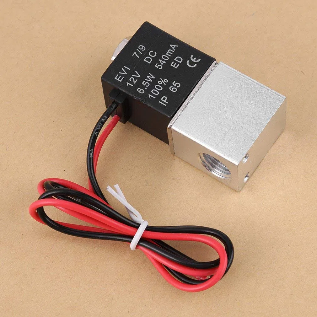 Válvula Electromagnética Cerrada por Defecto de Aluminio, Válvula Neumática DC 12V para Equipos Industriales