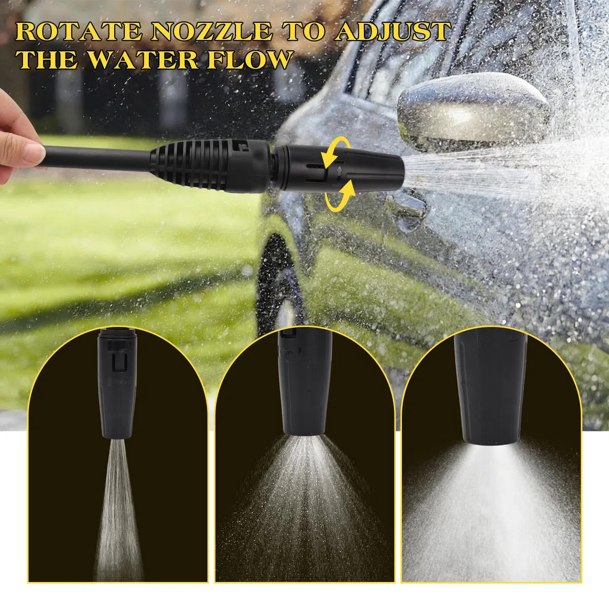 Pistola de repuesto para limpiadora de alta presión Karcher K2 K3 K4 K5 K6 K7 de repuesto para hidrolimpiadora de alta presión con lanza, botella de pistola de pistola de espuma de 750 ml, boquilla de