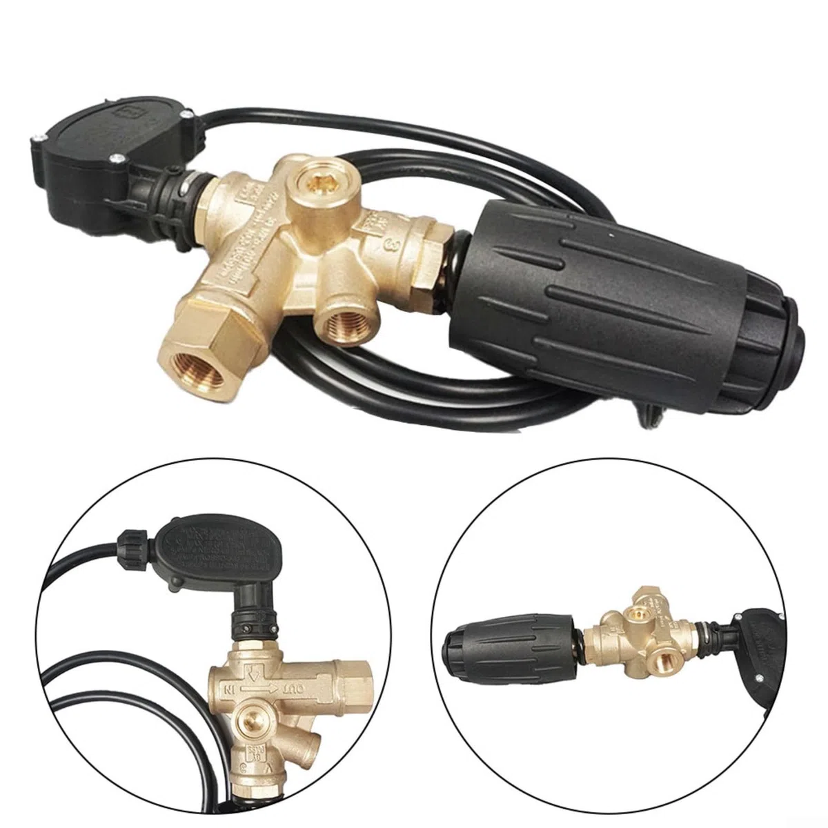 Válvula de descarga de la bomba de limpieza de alta presión con interruptor de presión para VRT3-310PS6,Válvula de descarga de regulación de presión,Funcionamiento confiable