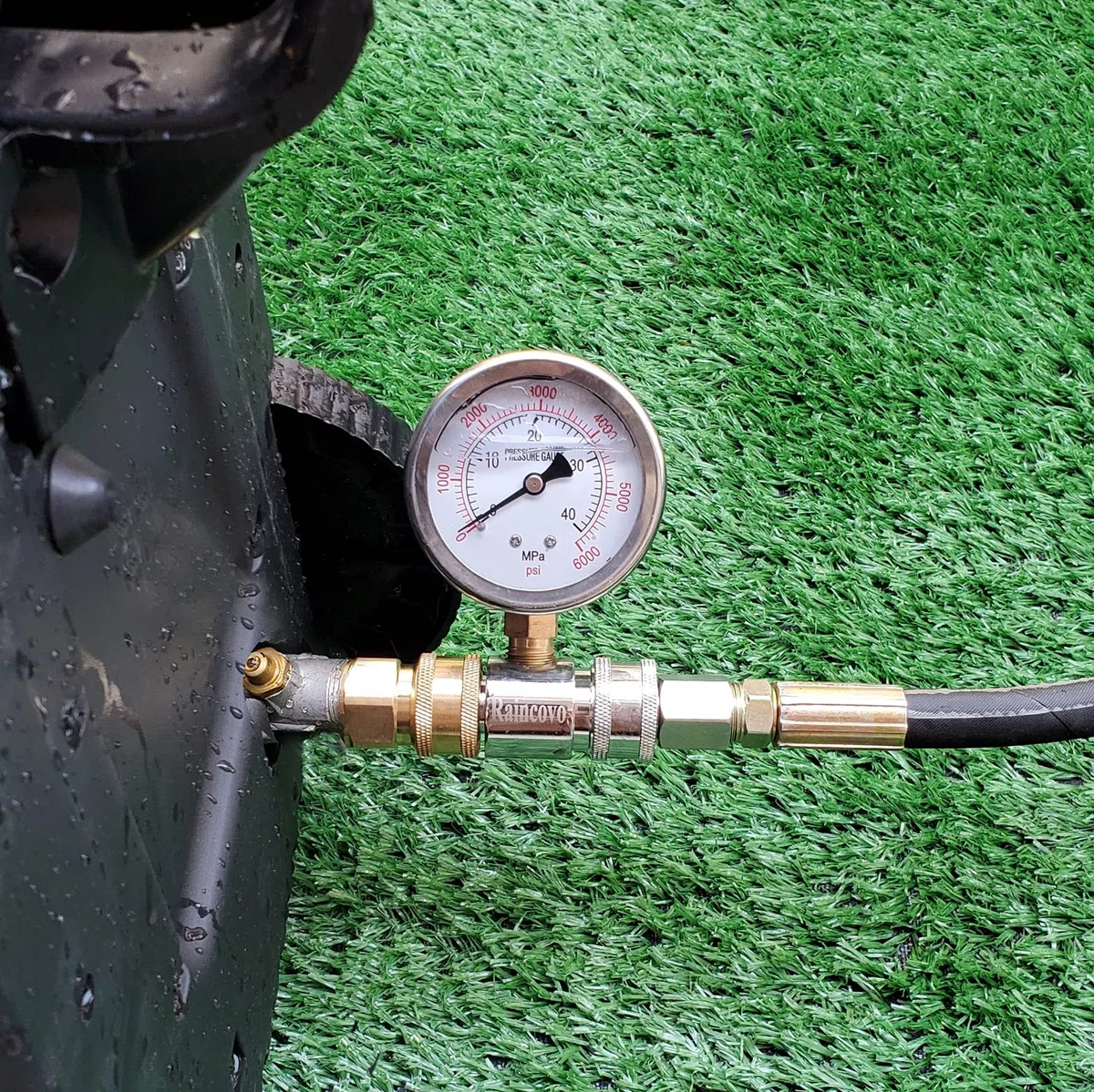 Raincovo Medidor de presión para lavadora, 6000 PSI, conexión rápida de 3/8 pulgadas, medidor de presión para lavadora eléctrica