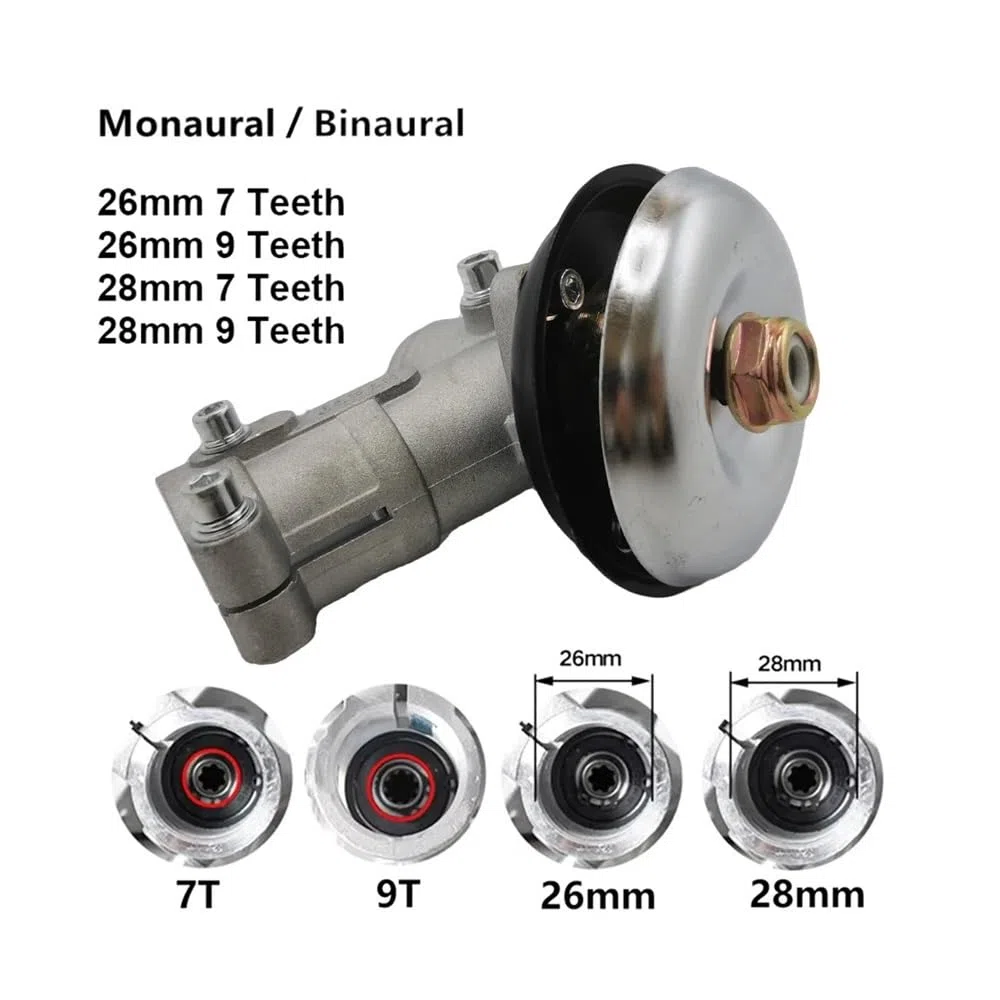 Cabezal De Engranajes For Desbrozadora De 26/28 Mm, 7/9 Dientes, Caja De Engranajes, Desbrozadora(28mm 7T)