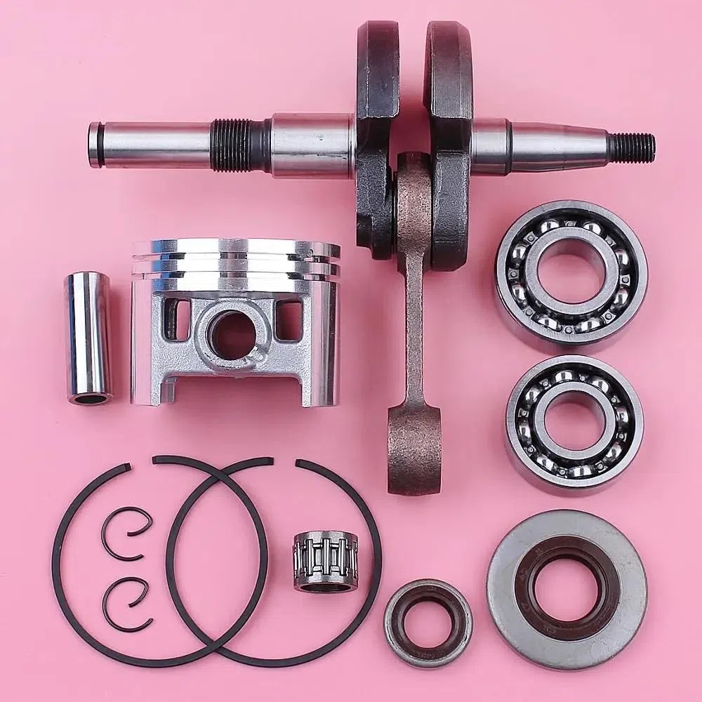 Kit de Aceite de cojinete de cigüeñal de Motosierra Compatible y Kit de pistón para MS380 038 Modelos 52 mm
