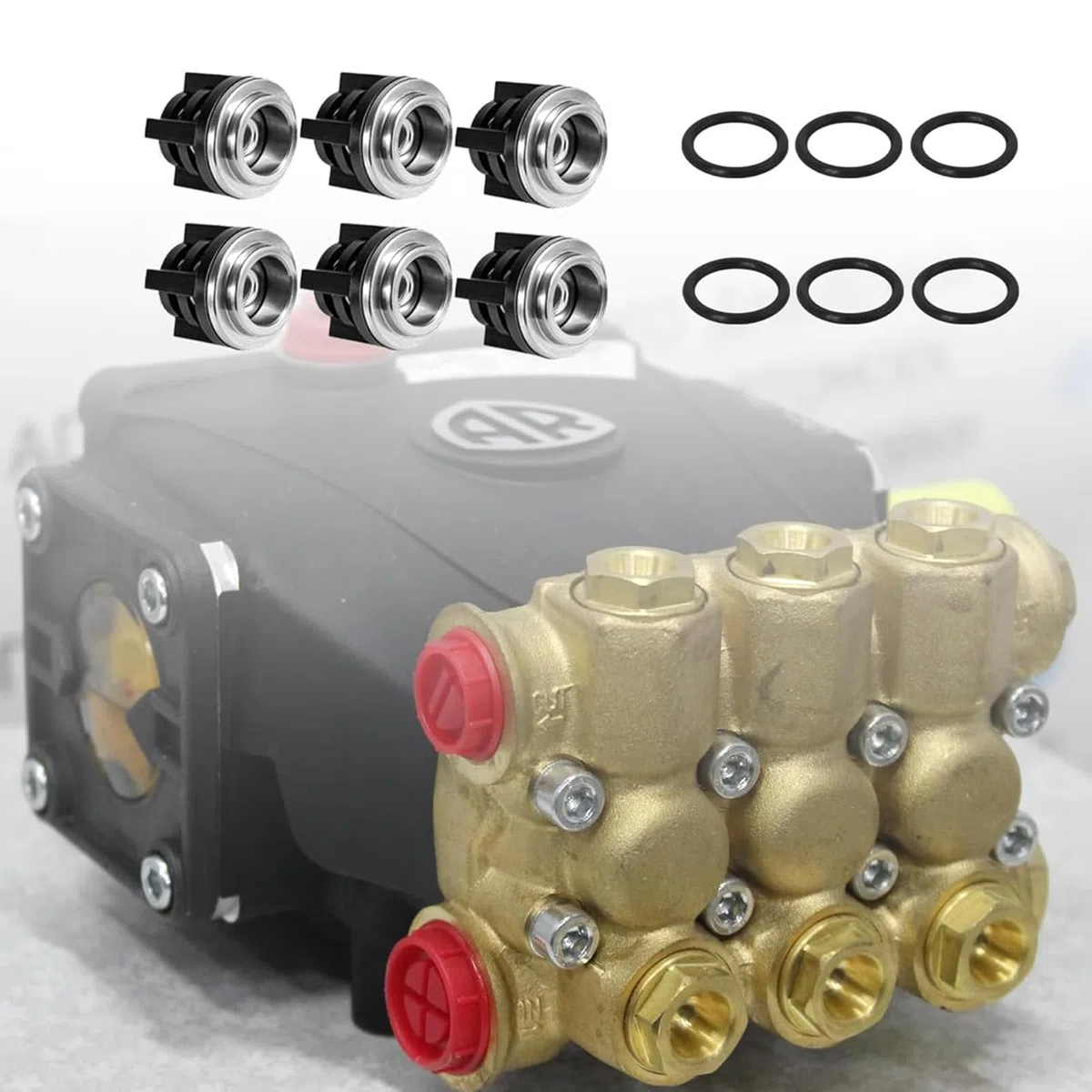 Kit de repuesto de bombas de lavadora de alta presión, 6 unidades, válvulas de cavidad de acero inoxidable para modelos 280/380/55 modelo de coche de lavadora