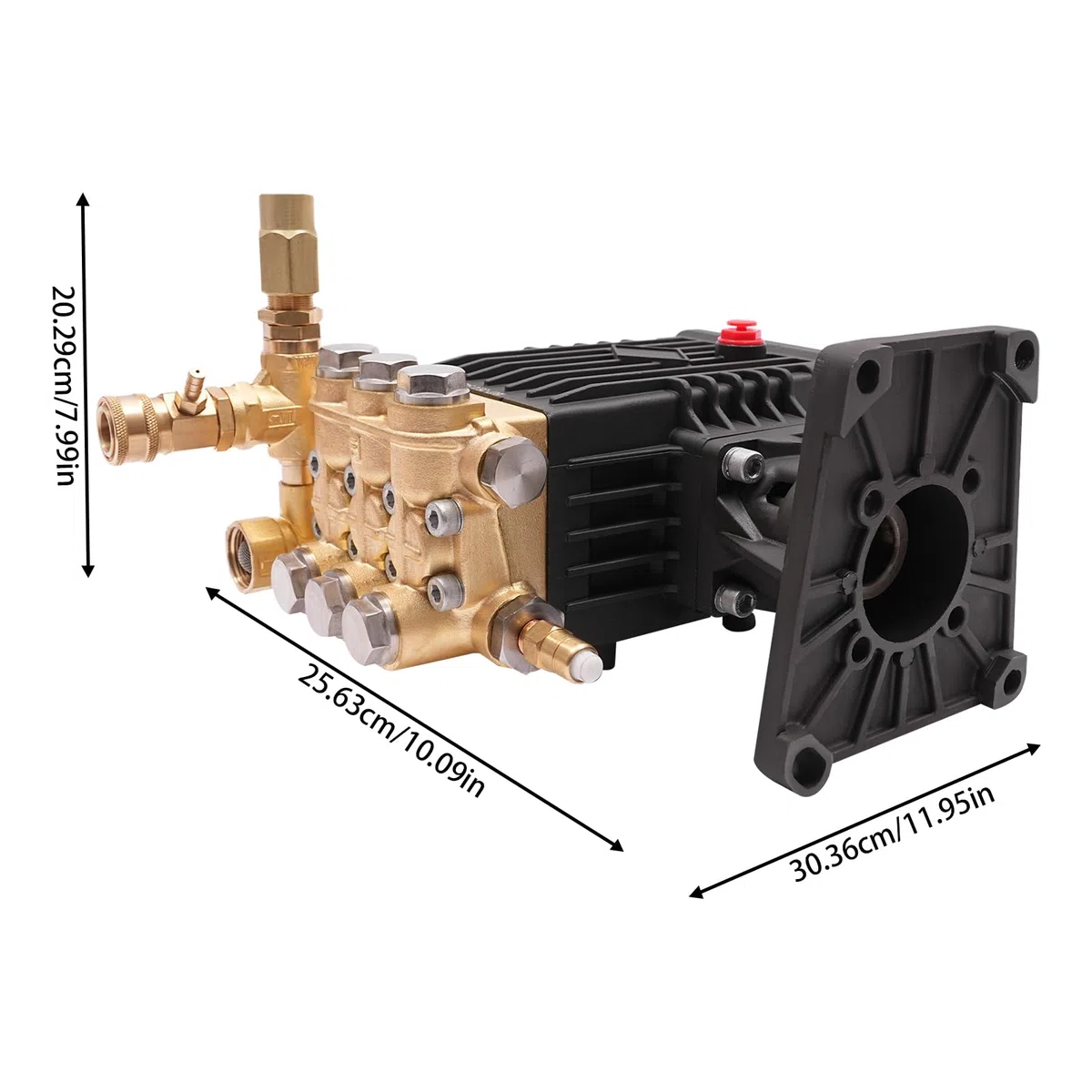 Bomba de lavado de alta presión, 4000 PSI, bomba de latón de 4 GPM para motores de 9-15 hp, eje de 3/4 pulgadas