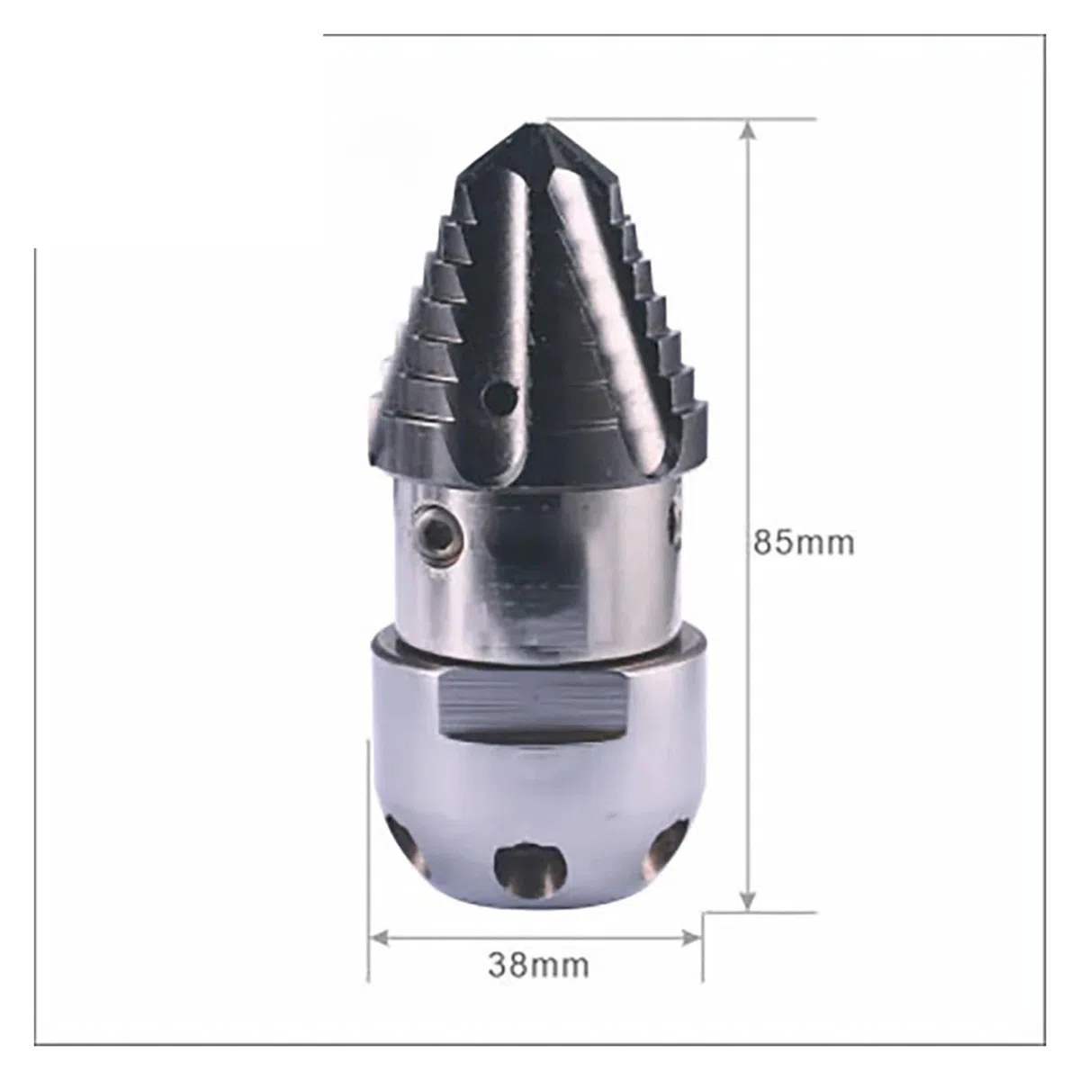 Boquilla rotativa jetter, cabezal inox de alta presión | Boquilla rotativa para limpiar lodo y desagües, acero inoxidable, 50-300 bar, rosca 1/2(1l2 female170LPM)