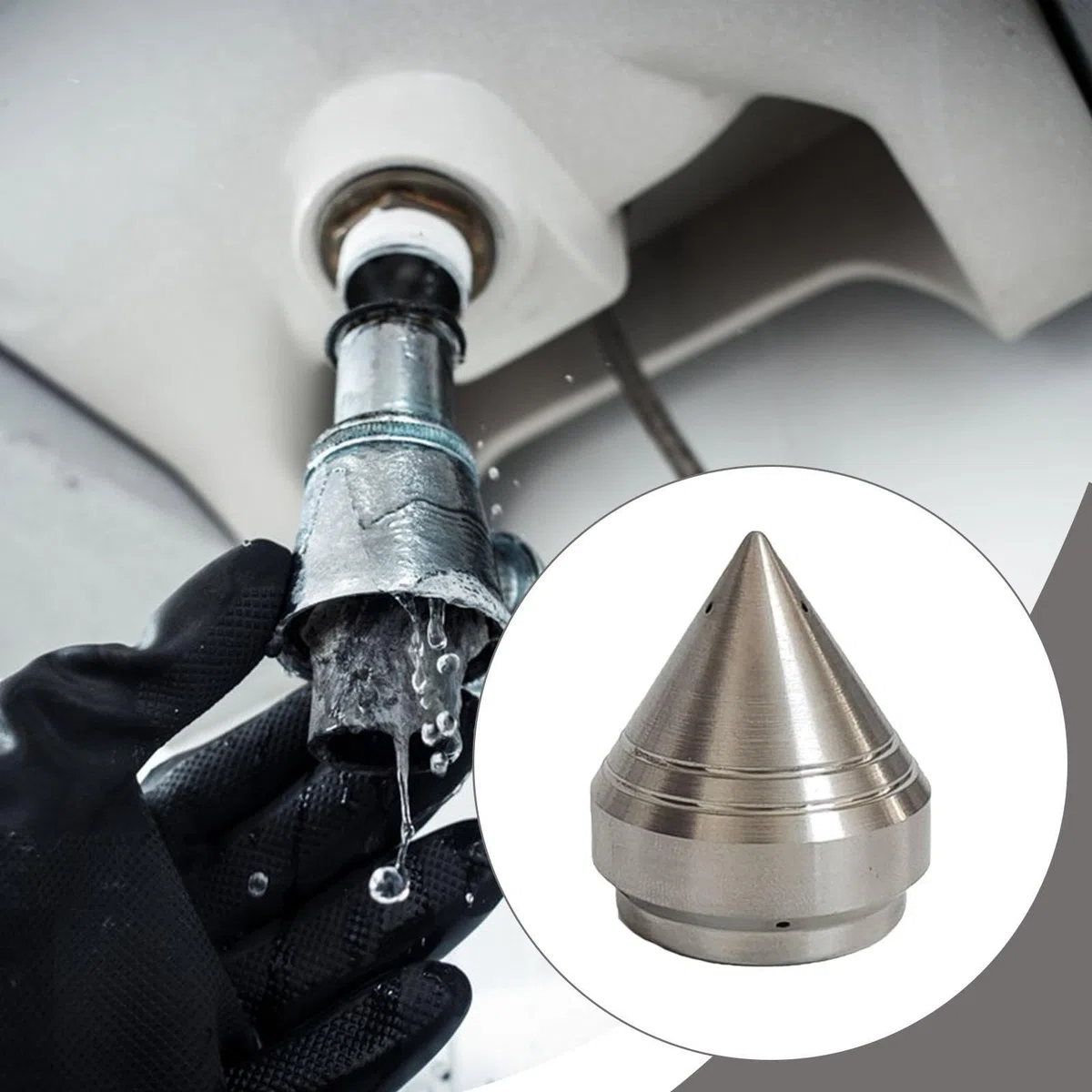 Boquilla de Chorro para Alcantarillado Conector Rápido Herramienta de Limpieza Y Desatascador de Drenaje con Rosca de 1/2 Pulgada Adecuado para, 70L por Minuto