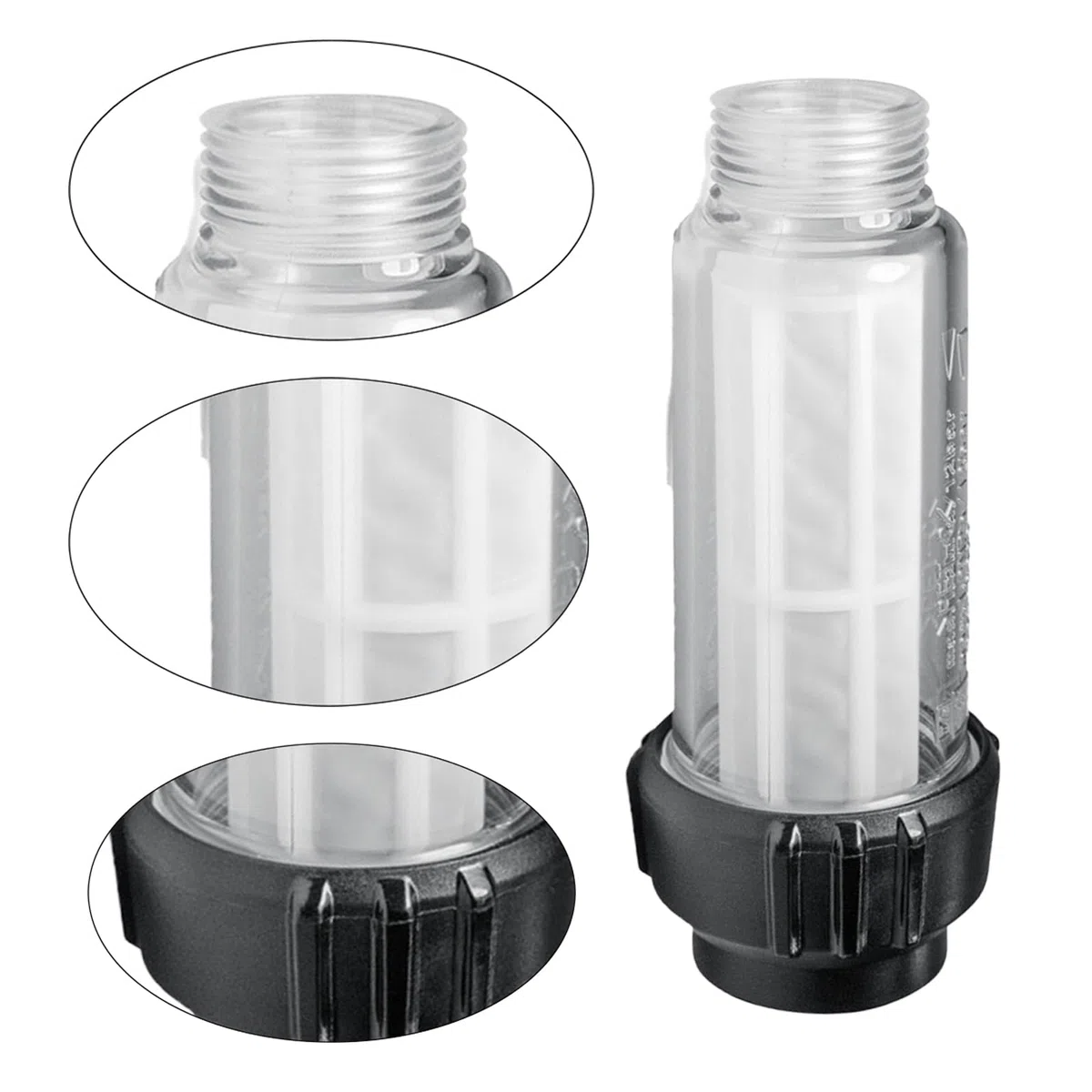 Morlight 2 Filtro Lavadora con Presión, Manguera Multiuso con 4 Insertos y 4 Rápidos Adaptadores