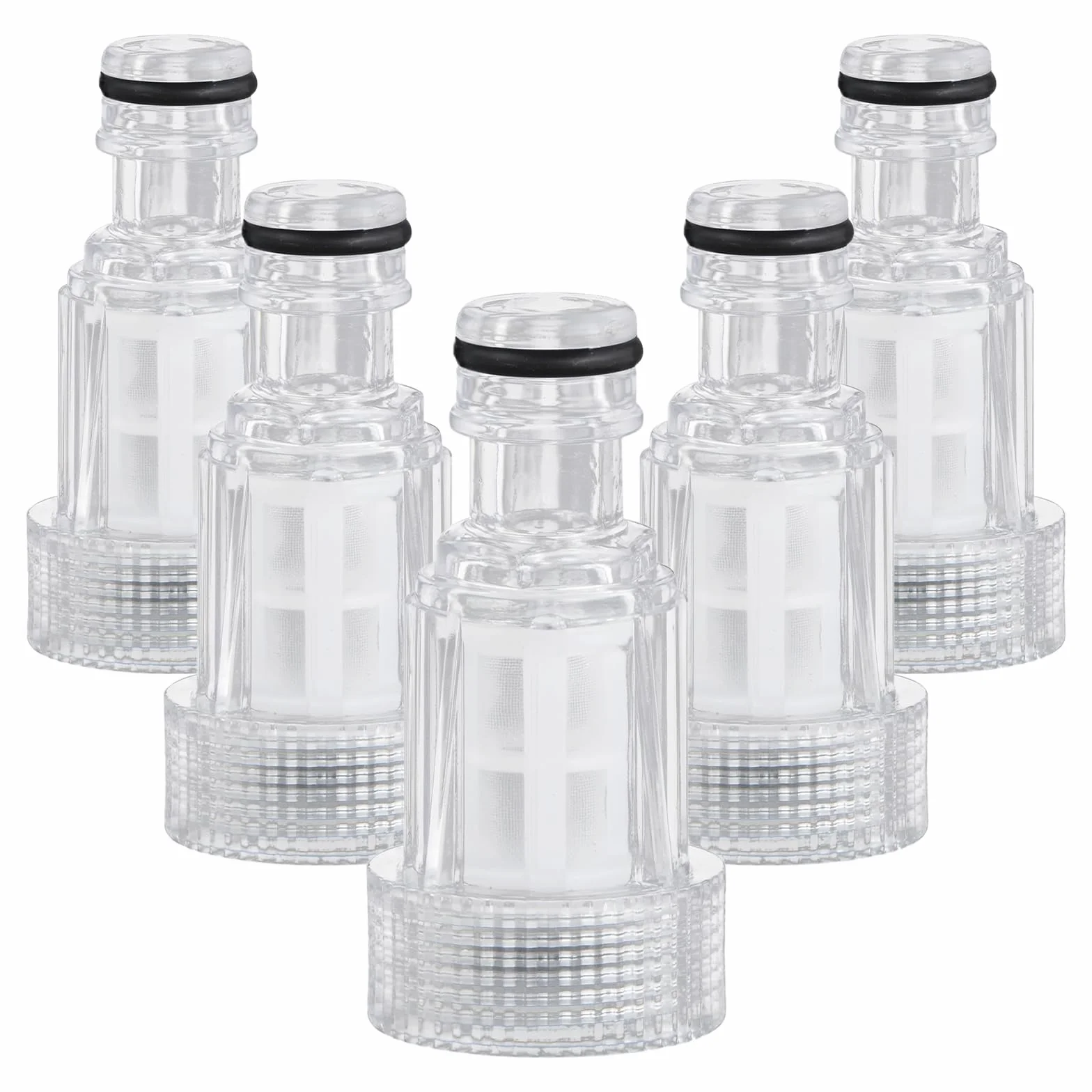 5pcs Filtro para Hidrolimpiadoras, Accesorios Hidrolimpiadora, Filtro de Agua para Conector de Entrada de Agua de 3/4, Filtro para Bomba de Jardín, para Lavadora a Presión