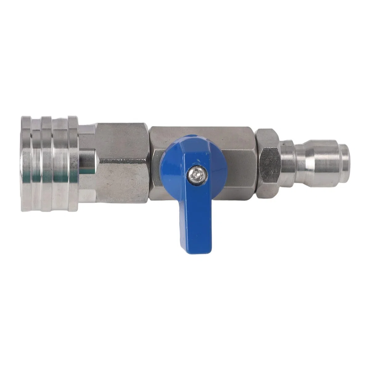 Válvula de bola de acero inoxidable de alta presión de 3/8 pulgadas para lavado a presión, clasificación de 4000 PSI, incluye cinta resistente a fugas