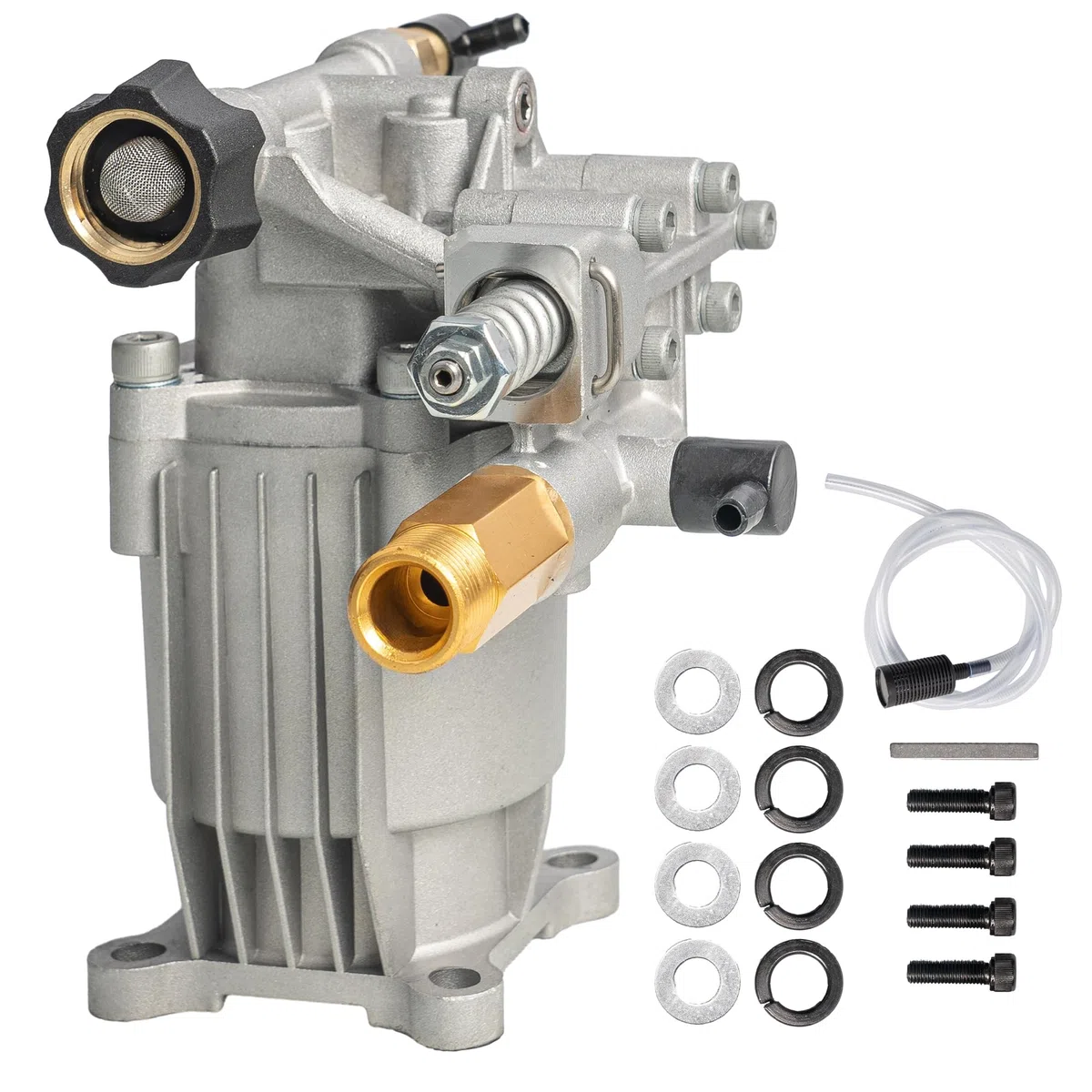 Hourleey Bomba de Lavado a presión Horizontal de Eje de 3/4 Pulgadas, 3400PSI 2.5GPM, Bomba de Repuesto para Lavadora eléctrica, Bomba de Lavadora eléctrica para Lavadora de Gas, Compatible con