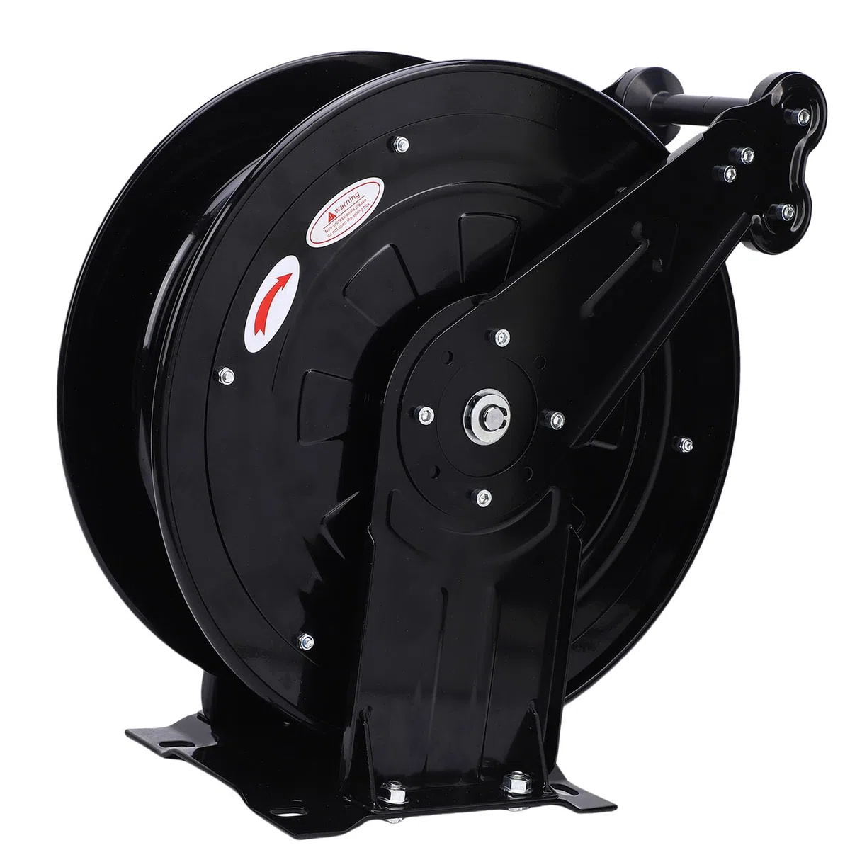 Generic Carrete de Manguera para Lavadora a Presión, Rebobinado Automático Resistente, 4000PSI, para Uso en Exteriores, Acero Al Carbono, Longitud de 32,81 Pies