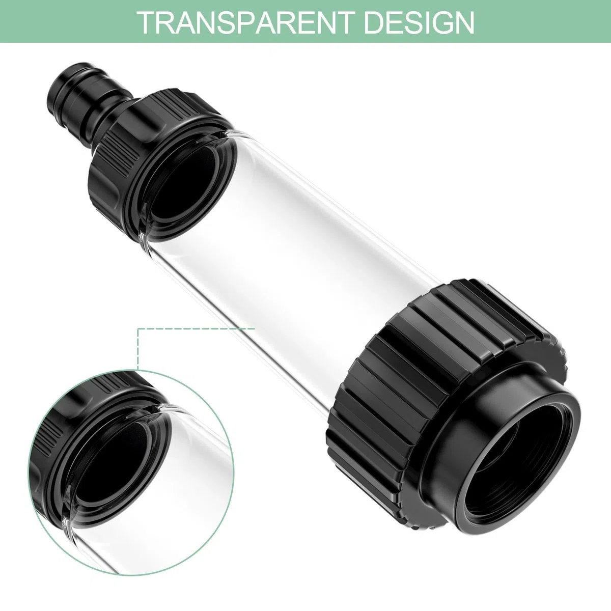 Filtro Riego Goteo, Filtro para Manguera de Agua, Prefiltro de 3/4 Pulgadas para Hidrolimpiadora de Alta Presion, Juego de Filtros de Agua Universales para Jardín, con núcleo del Filtro