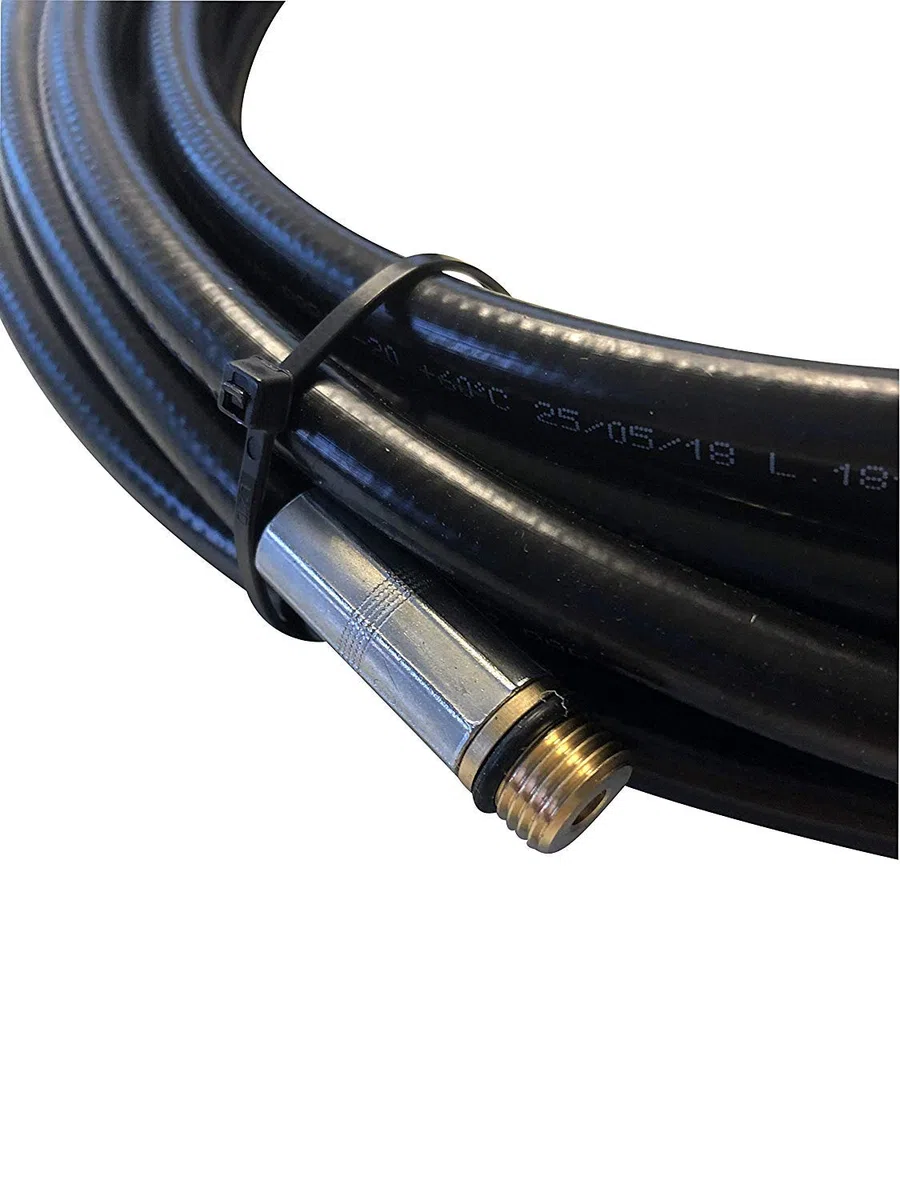 M&M Smartek manguera desatascadora 40 m compatible con Kärcher/Kränzle | Manguera flexible para desatascar tuberías y desagües; comprobar conexión, longitud, boquillas y presión antes de usar.