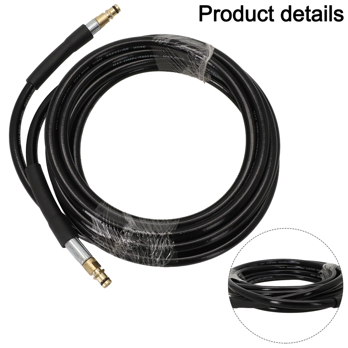 Manguera de repuesto de alta presión, para Kärcher K2-K7 2.643-585.0, extensión de conexión rápida y sin esfuerzo, para accesorios de uso prolongado (5 m)