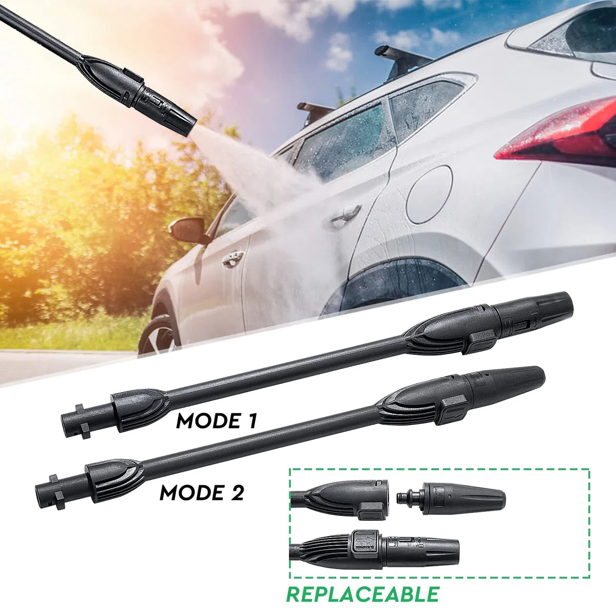 YUET Lanza de Limpieza para Karcher K2 K3 K4 K5 K6 K7 Lanza de chorro para limpiador de alta presión Boquilla de Pulverización de Alta Presión Lance Reemplazo Accesorios Lance de repuesto para Kärcher