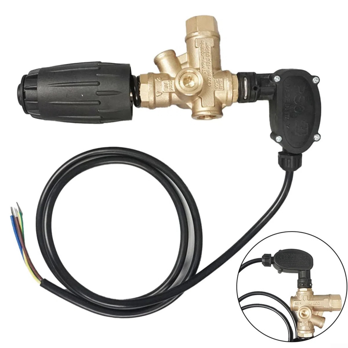 Válvula de descarga de la bomba de limpieza de alta presión con interruptor de presión para VRT3-310PS6,Válvula de descarga de regulación de presión,Funcionamiento confiable