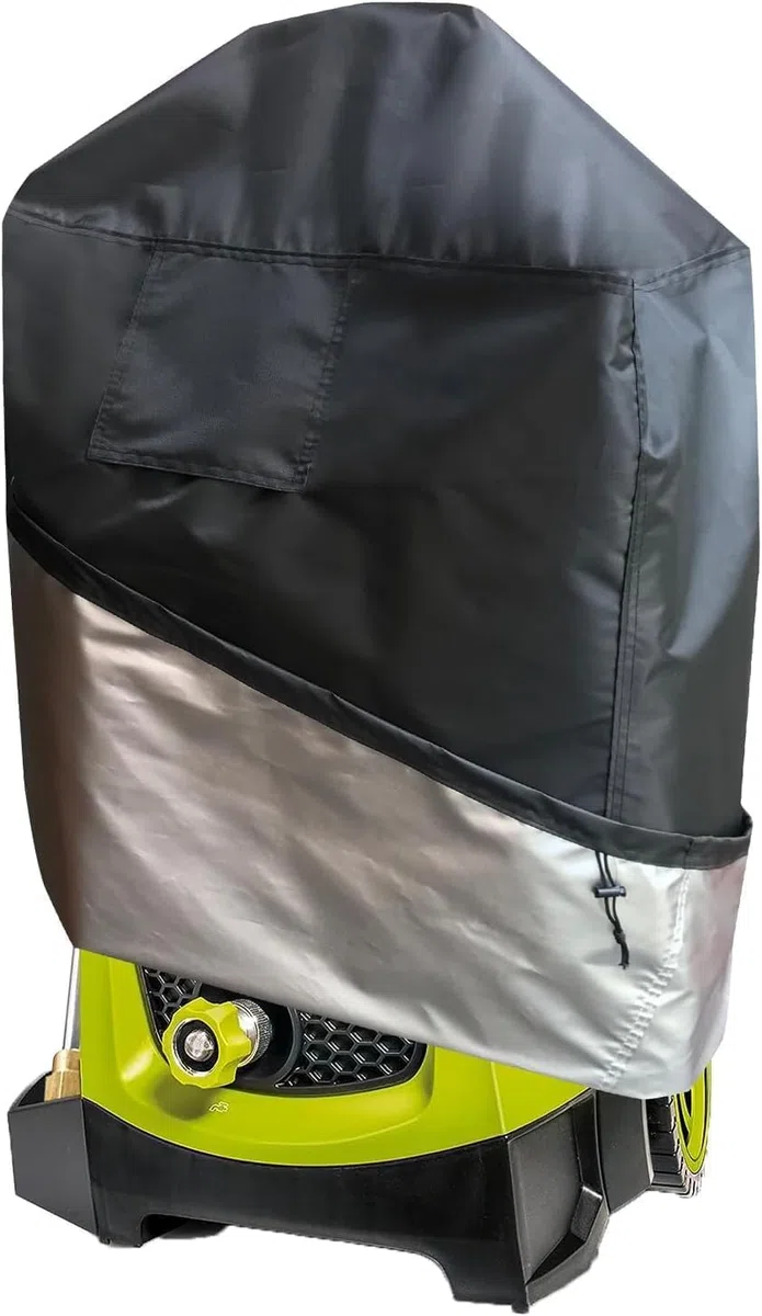 Cubierta para lavadora a presión impermeable y a prueba de polvo para Smart Electric Gas Pressure Washer Machine, funda protectora de exterior para lavadora eléctrica de alta presión (negro)