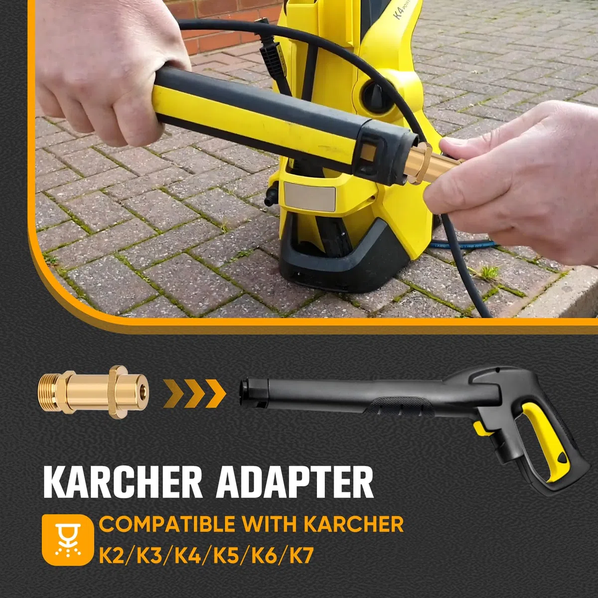 Desatascador de Tuberías a Presión 15m/30m – 400 bar / 5800 PSI, compatible con hidrolimpiadoras Karcher K2–K7, incluye adaptador y 2 boquillas, limpieza de tuberías y desagües