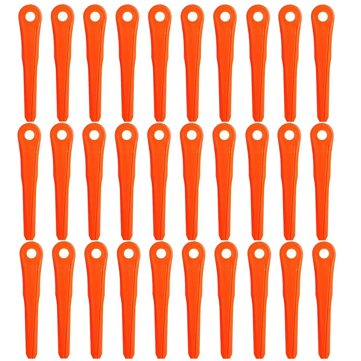 Chuancheng Paquete de 30 cuchillas de plástico 4002 007 1000 para cabezales de recortadora Stihl Weed Eater Blade Polycut 6-2, 6-3, 7-3, Polycut 28-2, 48-2, 47-3