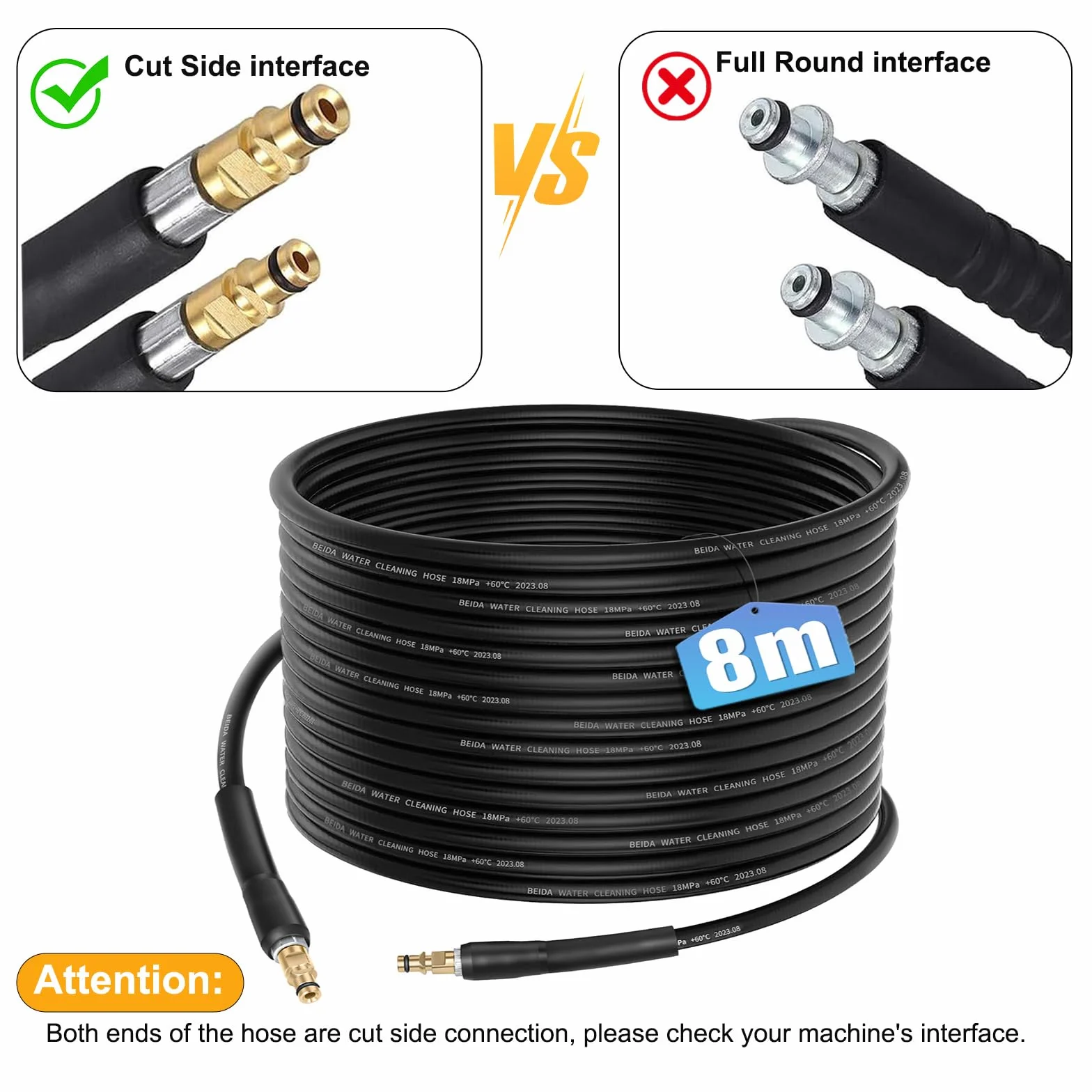 8M Manguera Presión Para Kärcher K2 K3 K4 K5 K6 K7 Hidrolimpiadora Mangueras de Alta Presión Para Kärcher Repuesto Accesorios Lavadora Presion Extensión Hose Alargador Conector Rápido